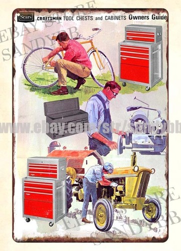 Interior Design Tools - Placa de metal Sears Craftsman Tool