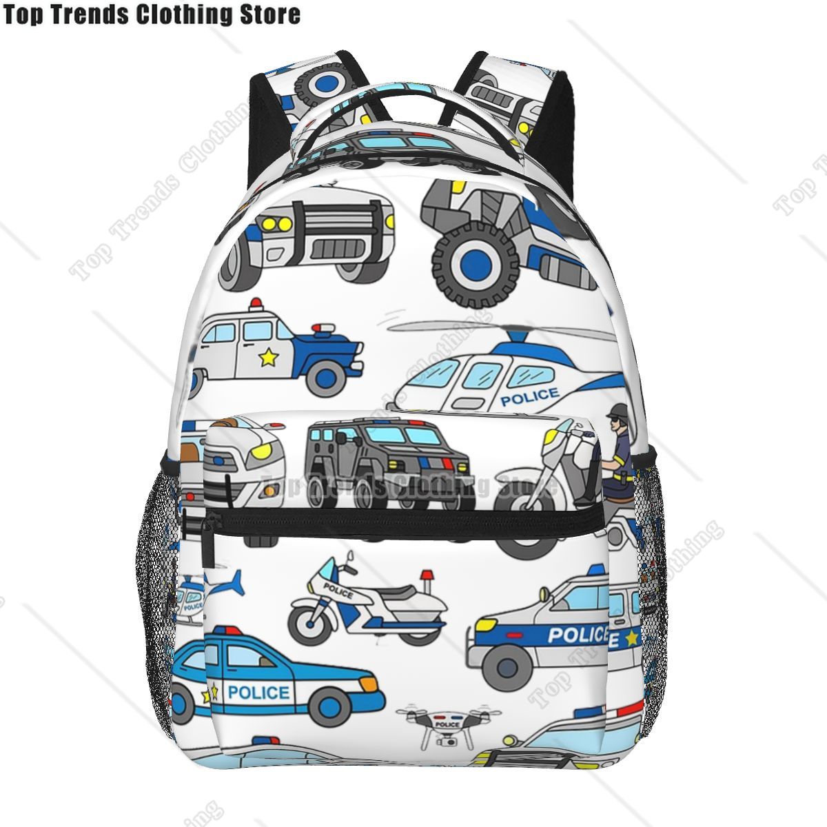 Interior Design Course - Carro de polícia design mochilas meninos