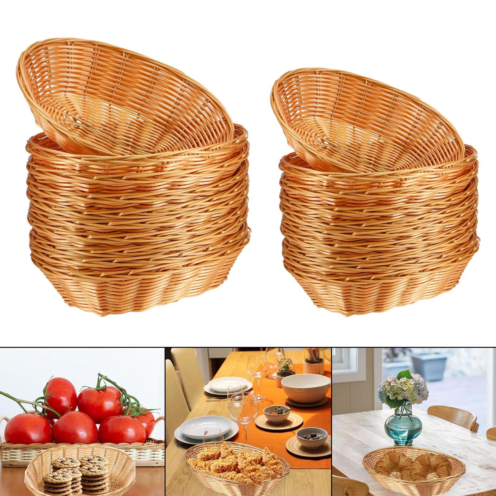 Woven Basket Set - Pacote com 10 cestas tecidas para