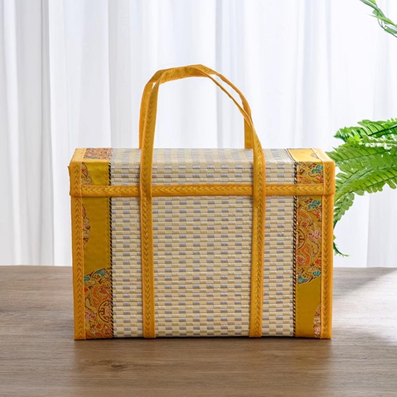 Woven Basket Set - Bolsas de Armazenamento Dobráveis Ecológicas, Caixa