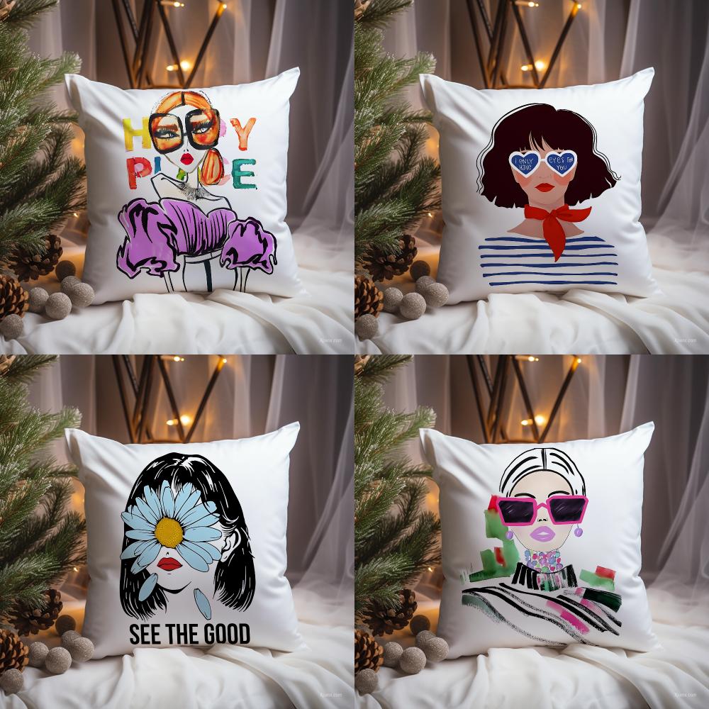 Interior Design Illustration - Capa de Almofada com Ilustração Chic