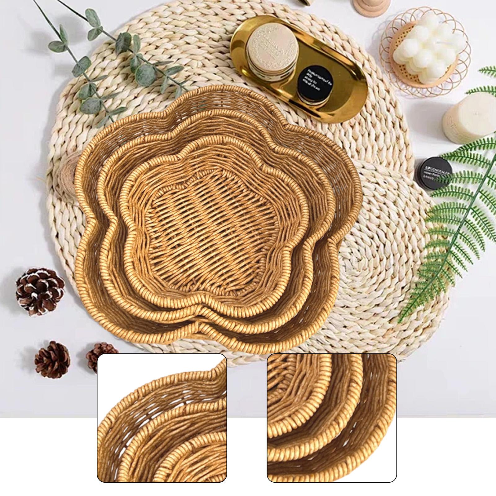 Woven Basket Set - Conjunto de Cestas de Lanche em