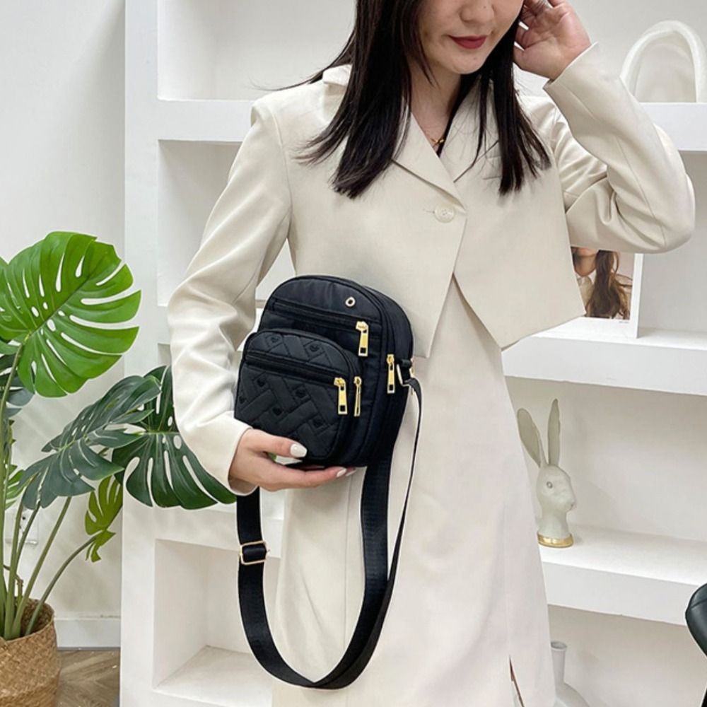 Interior Design Korean Style - Bolsa transversal portátil com zíper de