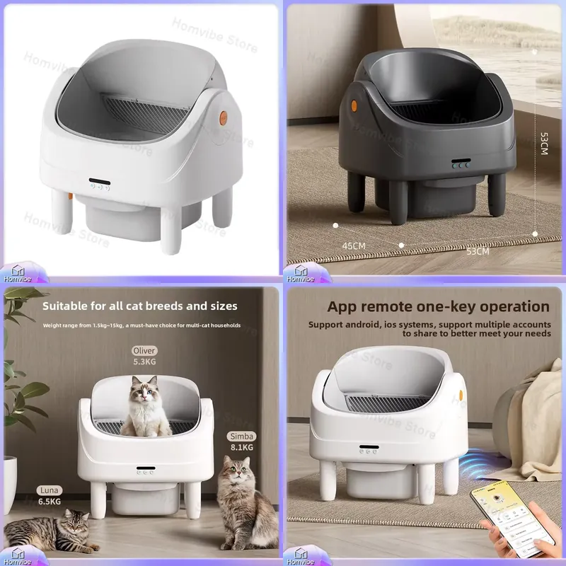 Interior Design Remote - Caixa de Areia para Gatos Automática