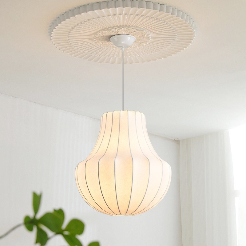 Interior Design Remote - Luminária Pendente de Tecido Estilo Japonês