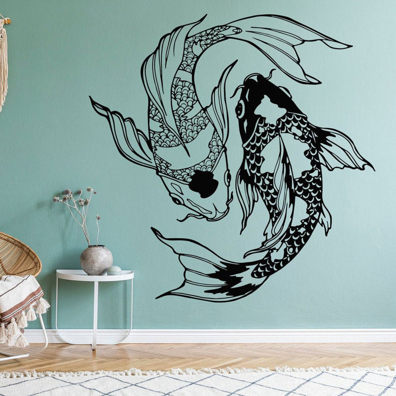 Interior Design Quotes - Papel de parede decorativo koi fish,