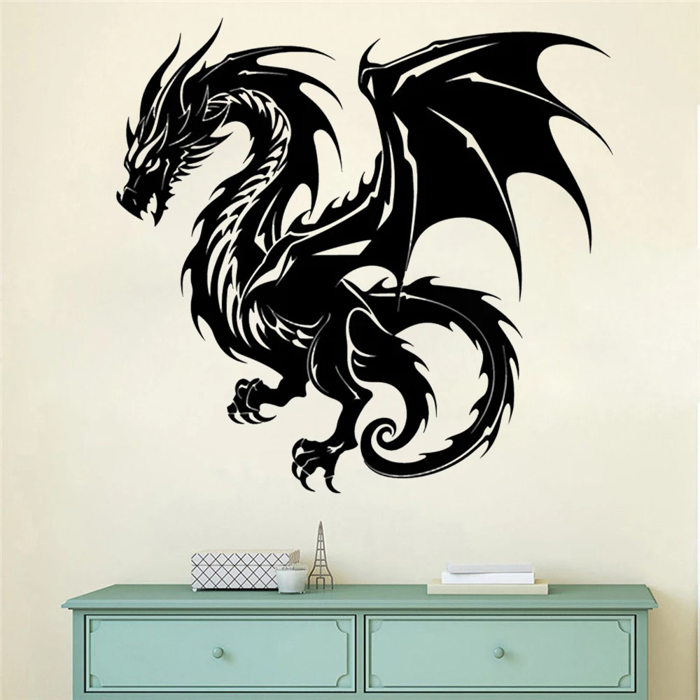 Dragon Vinyl Decalques para De - Interior Design Layout avaliação e preço