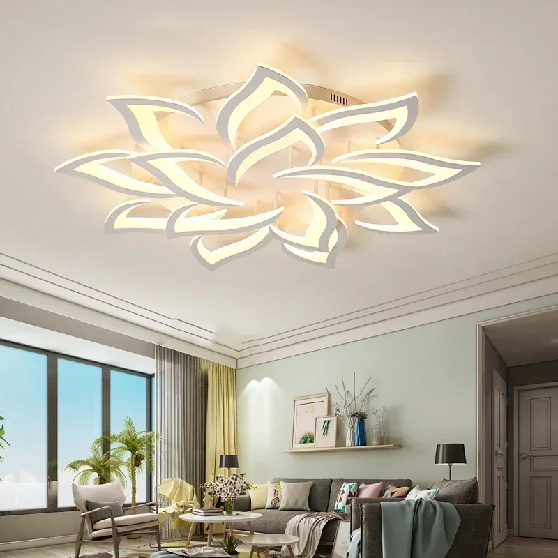 Lustre de pétala LED para sala - Interior Design Remote avaliação e preço