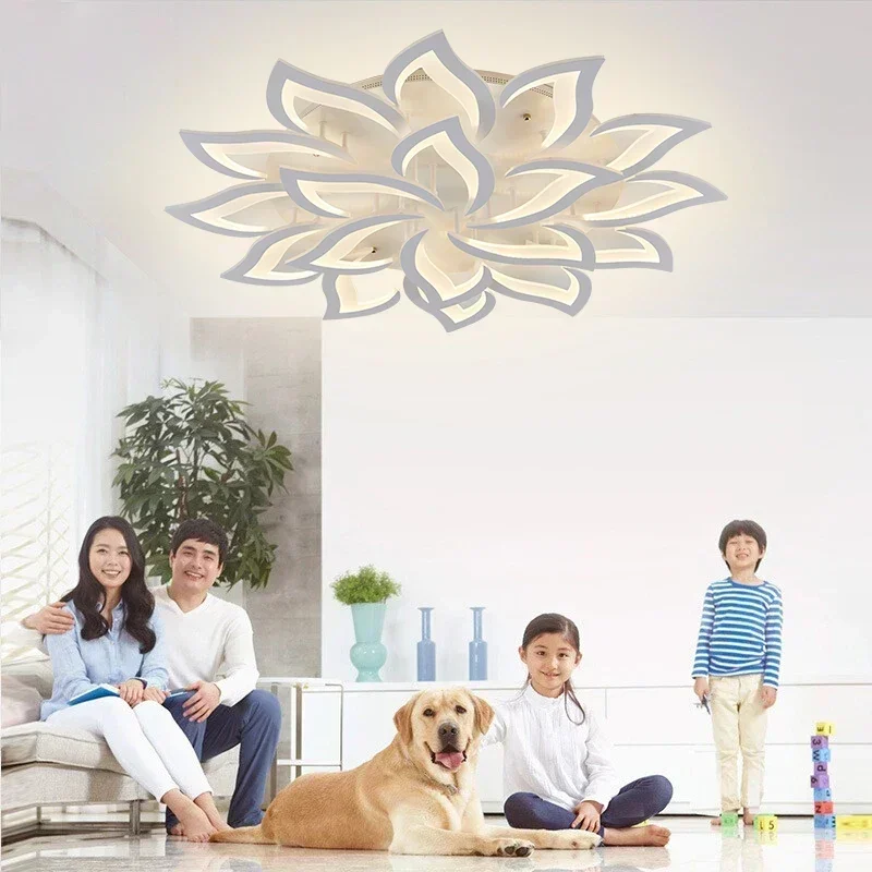 Lustre de pétala LED para sala - Interior Design Remote avaliação e preço
