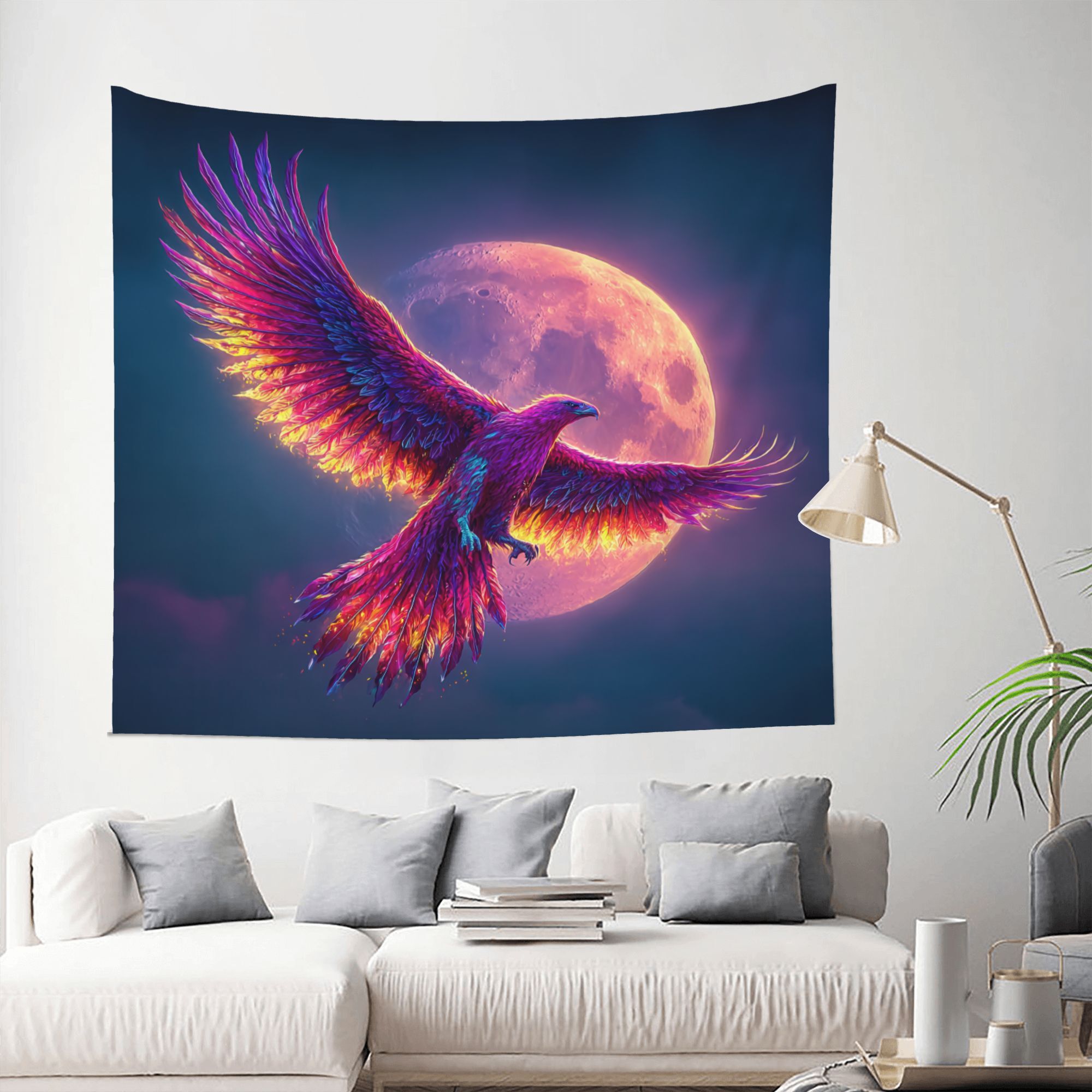 Phoenix lua céu tapeçaria de p - Interior Design Hd avaliação e preço