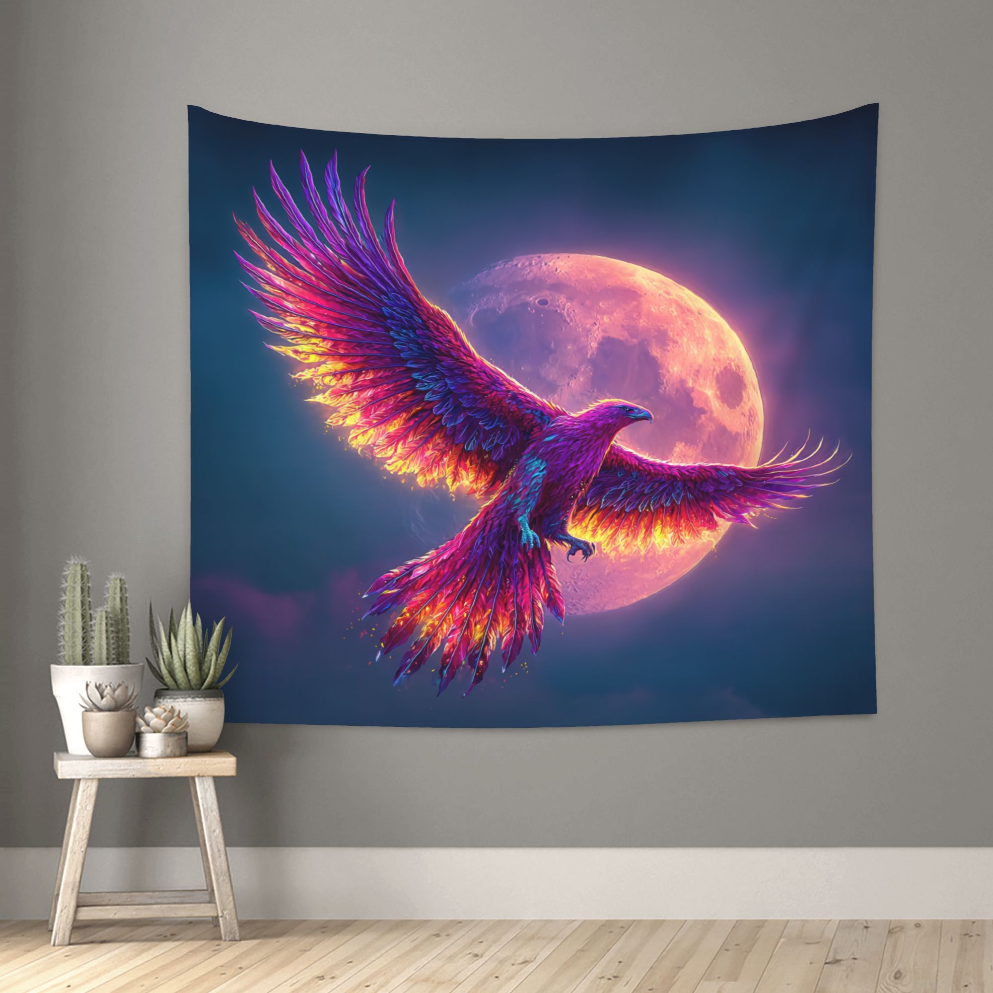 Phoenix lua céu tapeçaria de p - Interior Design Hd avaliação e preço