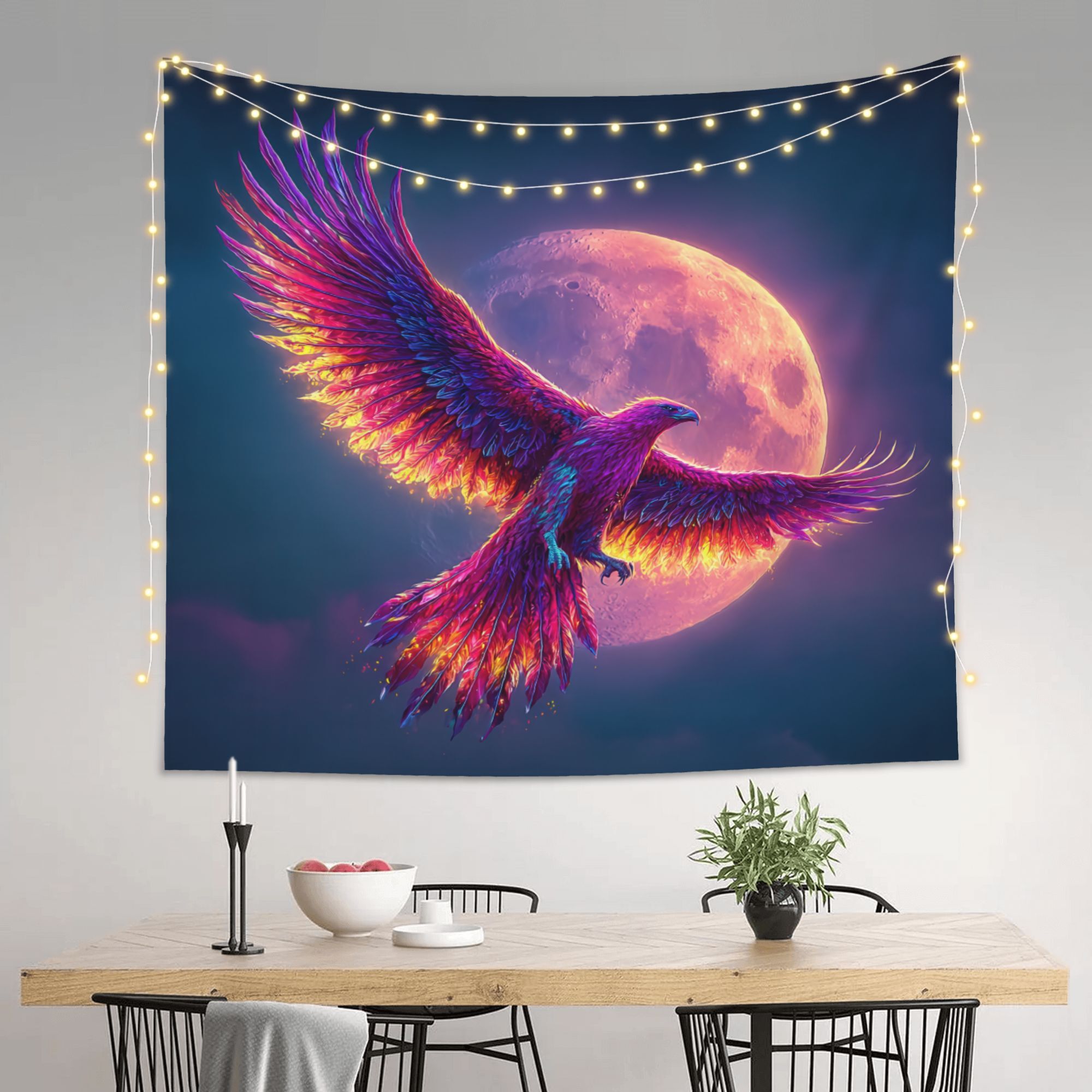 Phoenix lua céu tapeçaria de p - Interior Design Hd avaliação e preço