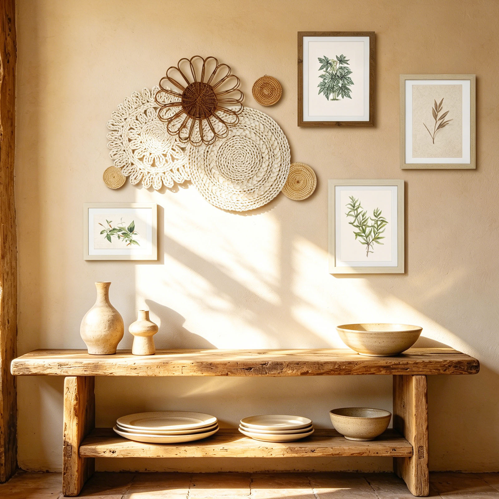 Cesto de Parede Boho em Rattan - Woven Basket Set avaliação e preço