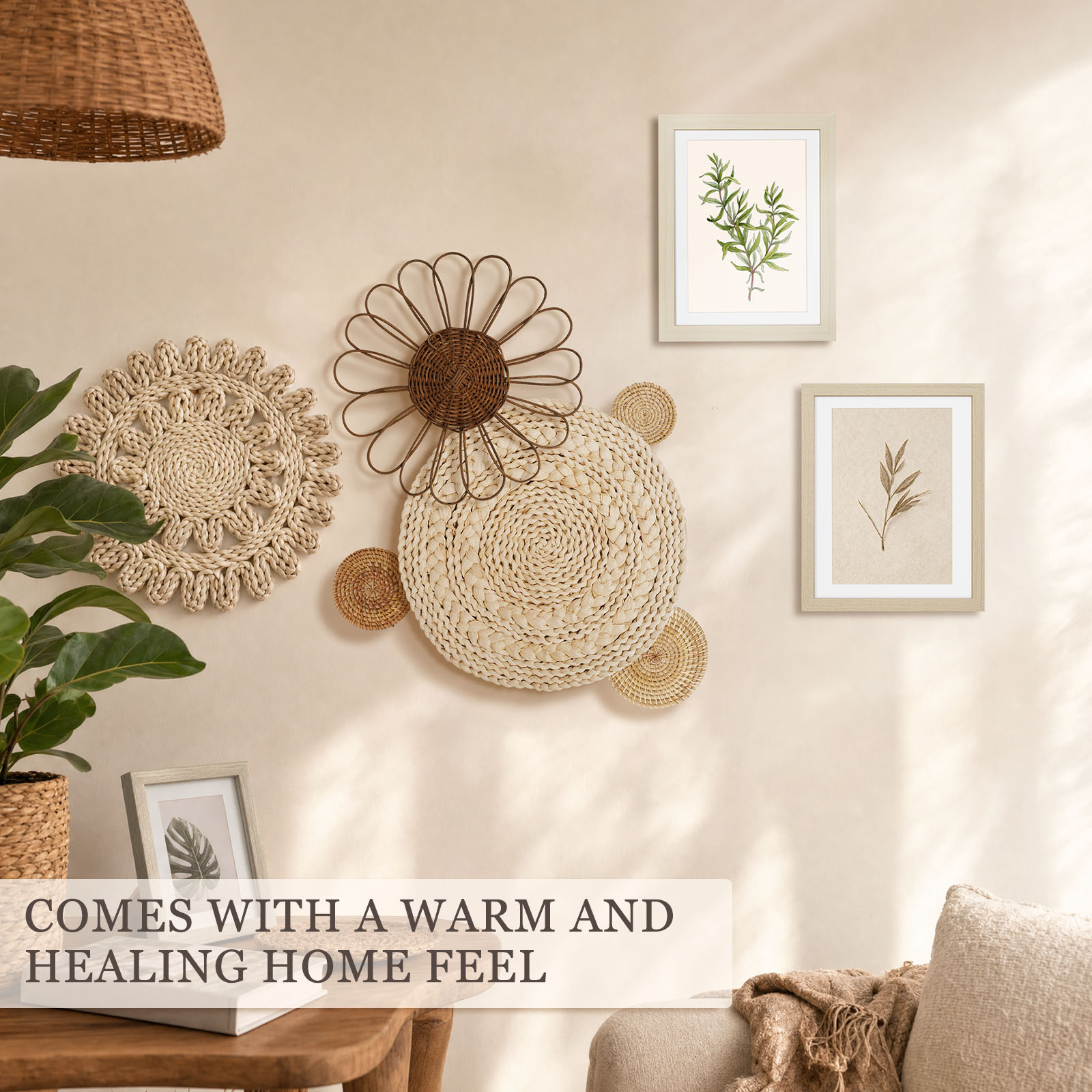 Cesto de Parede Boho em Rattan - Woven Basket Set avaliação e preço