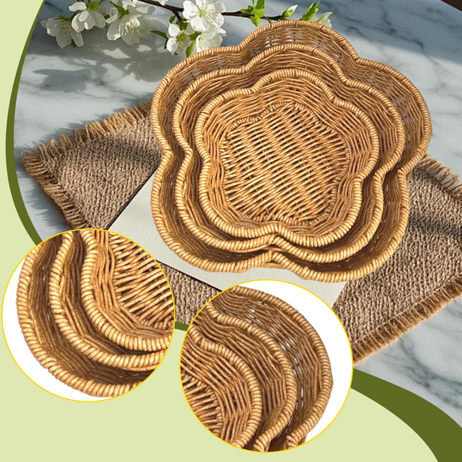 Conjunto de Cestas de Lanche e - Woven Basket Set avaliação e preço