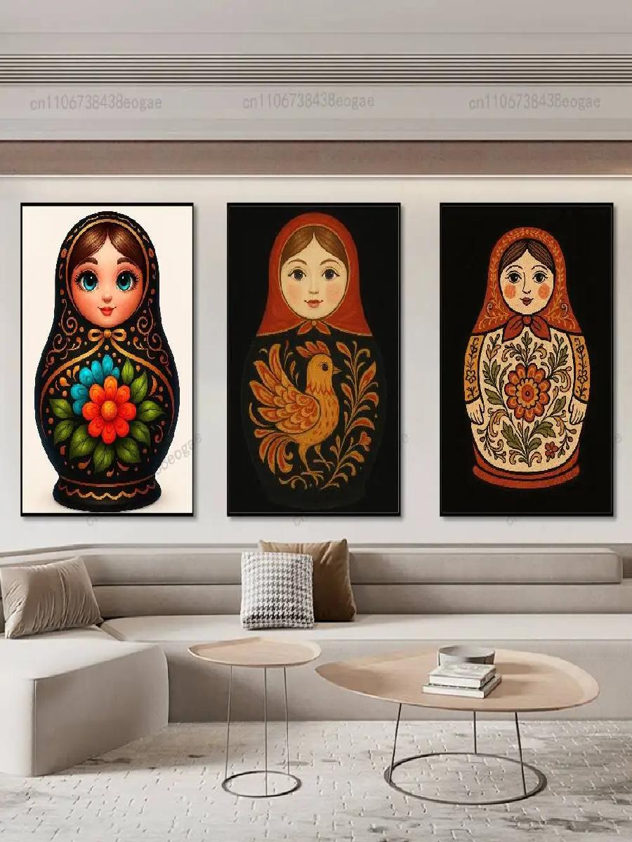 Pôster de Arte Russa Matryoshk - Interior Design Hd avaliação e preço