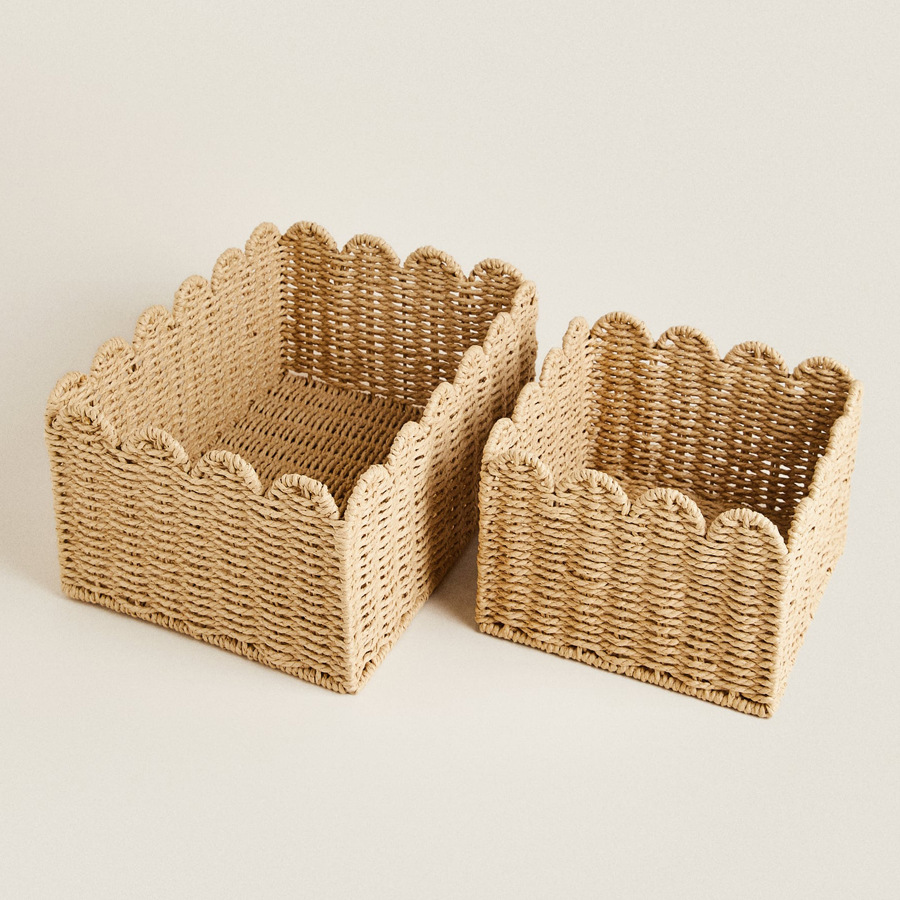 Cesta de armazenamento tecida  - Woven Basket Set avaliação e preço