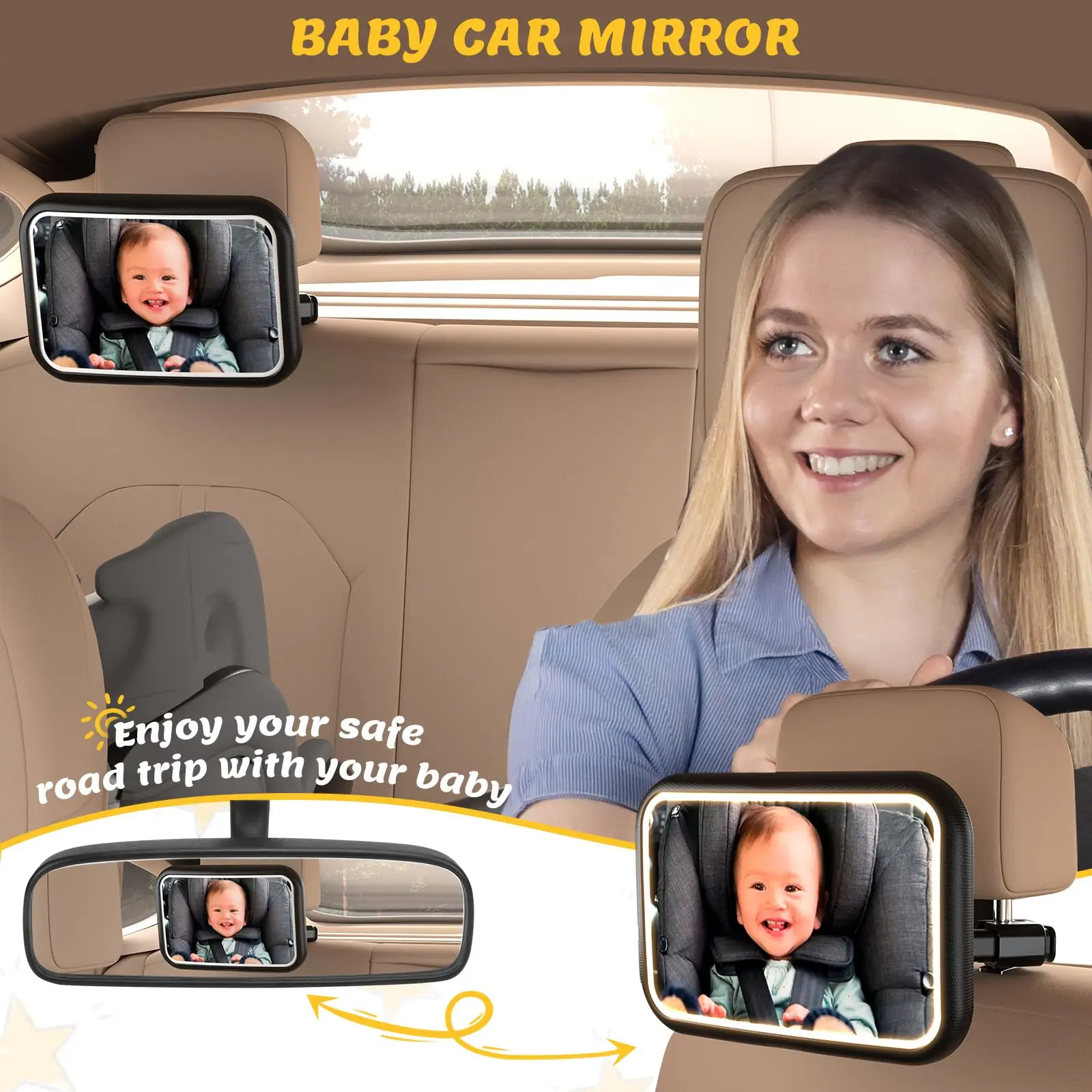 Espelho de carro para bebê com - Interior Design Remote avaliação e preço
