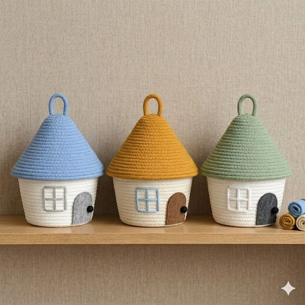 Cesta de armazenamento de cord - Woven Basket Set avaliação e preço