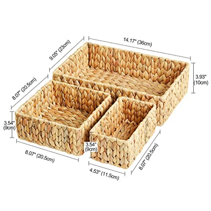 Cestas de Vime para Organizaçã - Woven Basket Set avaliação e preço