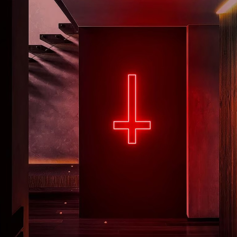 Luz de néon cruzada para escri - Engineering And Interior Design avaliação e preço